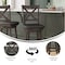 Flash Furniture Felicity Wood Crossback Swivel Counter Hght Barstool w/Padded Blk LeatherSoft Seat, Gry Wsh Walnut ES-UN1-24-GY-GG - alternate 9